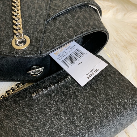 Michael Kors JETSET CHAIN SHOULDER BAG w/ WALLET - Picture 7 of 8